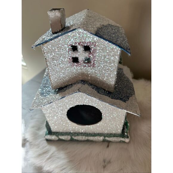 Vintage Christmas House 9.5” Tall - Picture 7 of 7